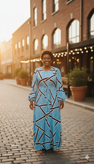 Geometric Print Maxi Dress – LCW (Size: Medium)