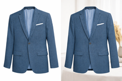 H&M Textured Blue Blazer – Men’s Size Small