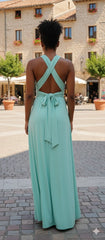 Serene Sky-Blue Infinity Wrap Maxi Dress ( Shein)