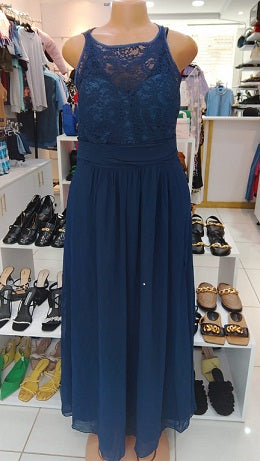 Ethereal Lace Bodice Maxi Dress – Royal Blue ( Size -14)