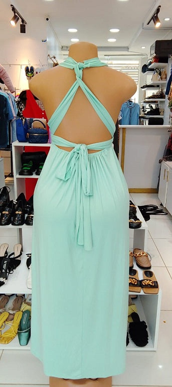 Serene Sky-Blue Infinity Wrap Maxi Dress ( Shein)