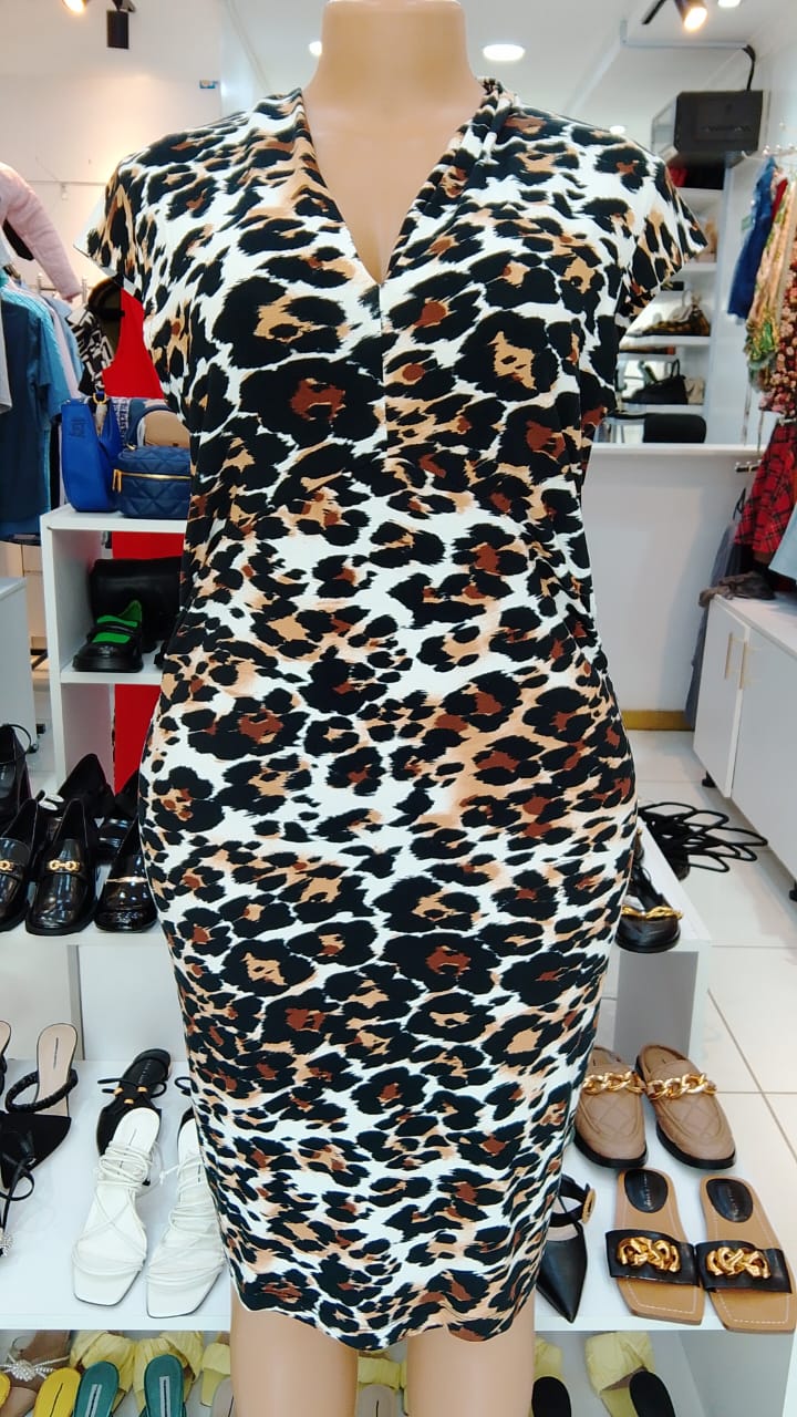 Leopard Print Bodycon Dress – Shein (Size: Medium)