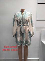Paisley Print Belted Kimono Dress – Shein (Size: Small)