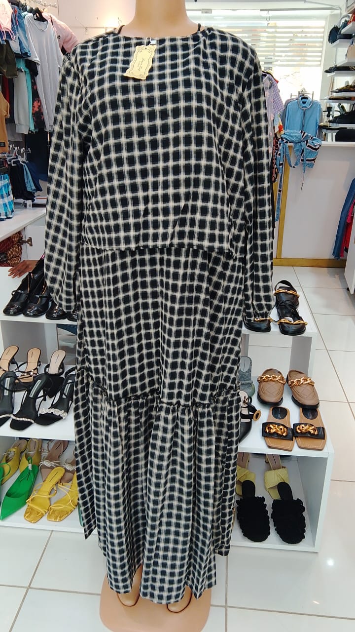 Geometric Print Maxi Dress – LCW (Size: Medium)